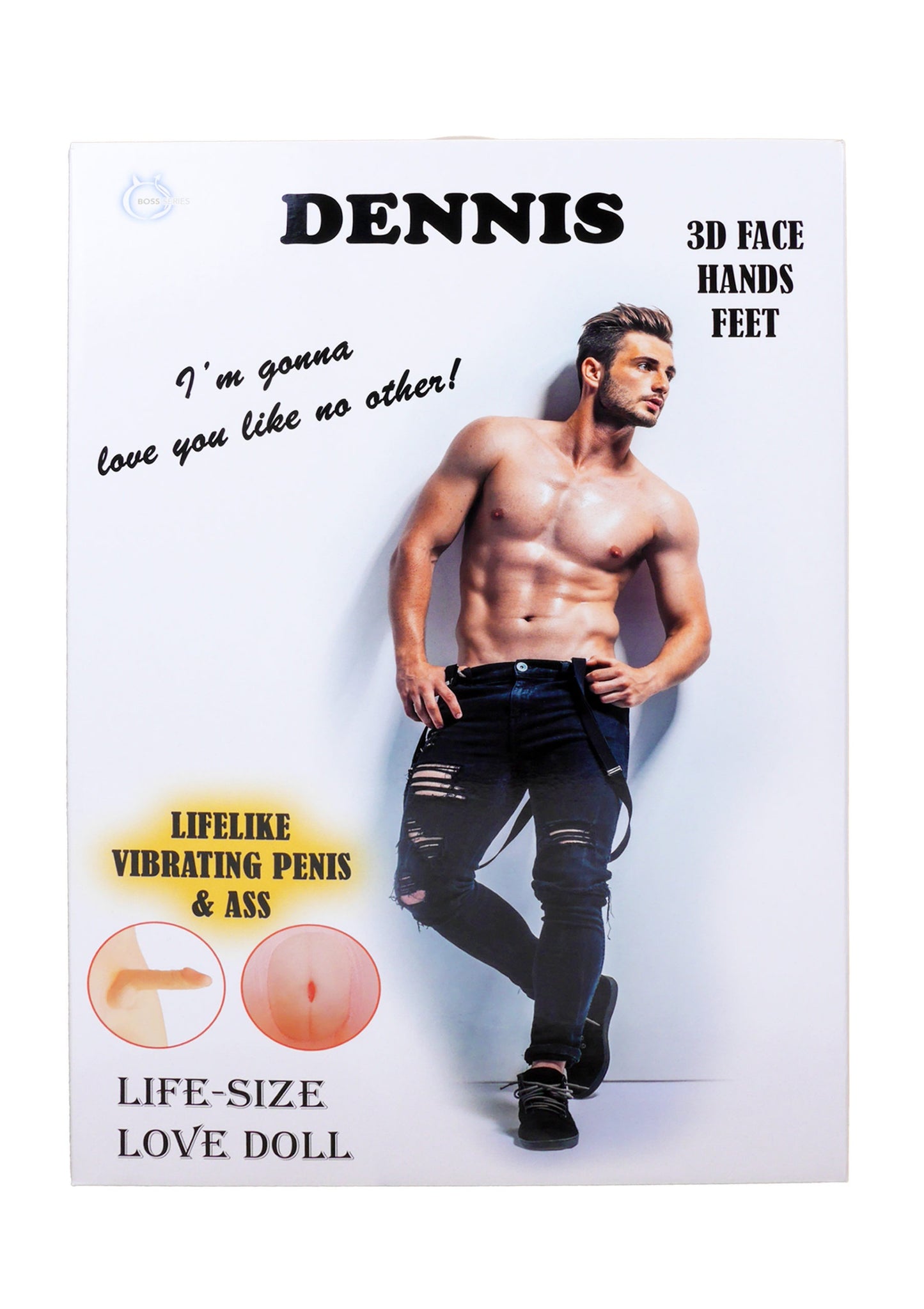 Boysoftoys Dennis Blow Up Love Doll - 150 cm - Real curly man - Extra masturbator - 59-00003