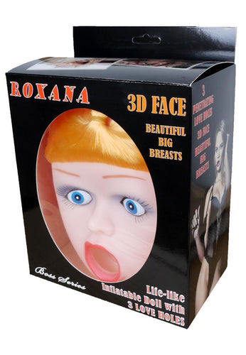 Boysoftoys Roxana Blow Up Doll Real 3D Face and Hair - Vibrating part - 3 Holes - 59-00016