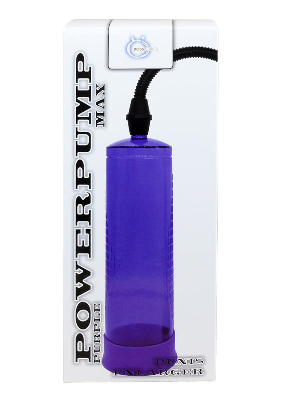 Bossoftoys - 60-00009 - Power Pump Max Purple - Penispump with strong hand grip - size 22 cm - dia box 6,9 cm