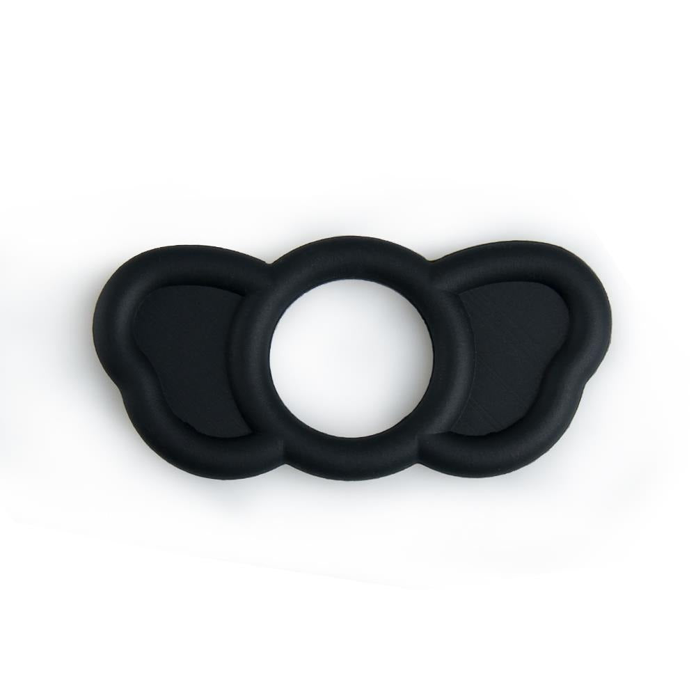 Bossoftoys- 60-00026 - Elephant Ears Cockring 3 - Pack - Black - 3 different sizes - dia inner 26 mm / 23 mm / 18 mm - Colour box