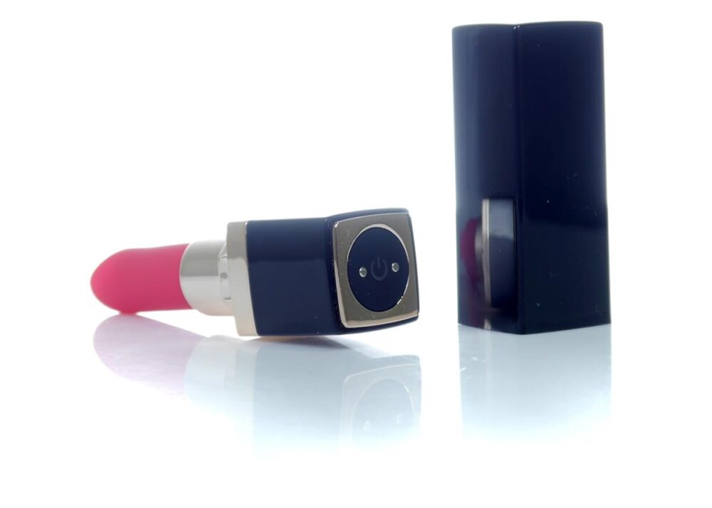 Bossoftoys Lipstick Vibrator - Rechargeable - Black housing - 60-00201 - Colour box