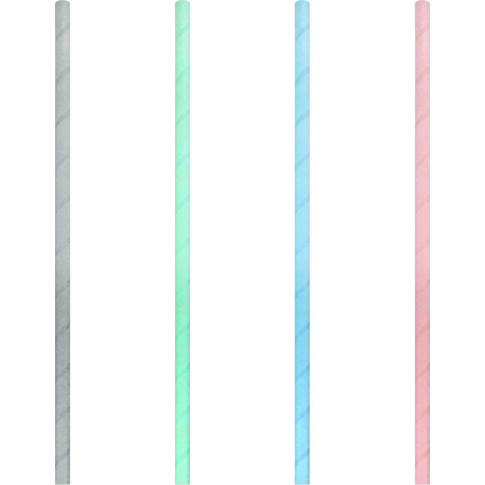 Kinky Pleasure - PK005 - Straws Paper Pastel Colours- 220x6mm - 10-Pack