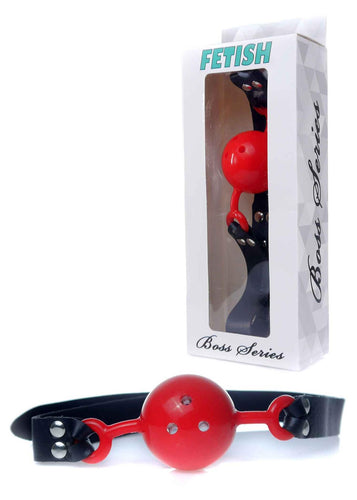 Boysoftoys - 61-00032 - Ball Gag - adjustable - breathable - attractive colour window box - red