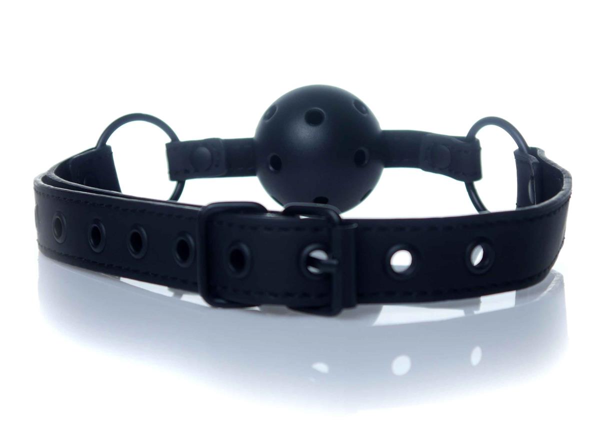 Bossoftoys - 61-00035 - Ball Gag - adjustable - breathable - attractive colour window box - black