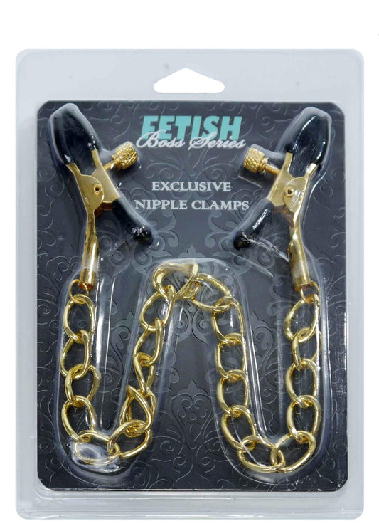 Boysoftoys - 61-00046 - Stimulator- Exclusive Nipple Clamps No. 16 -  gold nipple chain clamps - Strong Blister