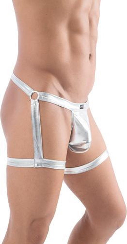 Vixson Men - Jockstrap With Suspender Look - Silver