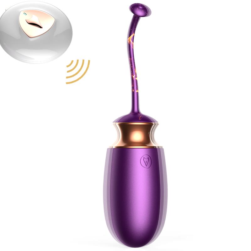 Foxshow - 63-00001 - Vibrating silicone Love egg - Remote control - Rechargeable - 10 function - Heat function - Voice Control - Colour box