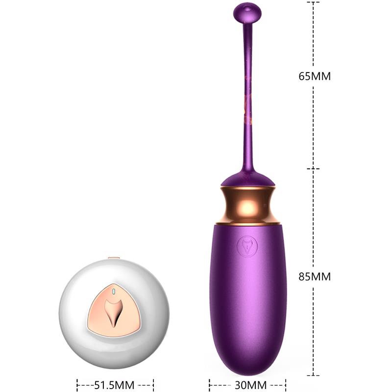 Foxshow - 63-00001 - Vibrating silicone Love egg - Remote control - Rechargeable - 10 function - Heat function - Voice Control - Colour box