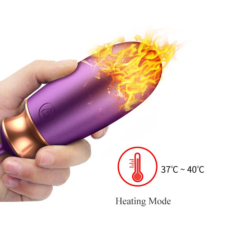 Foxshow - 63-00001 - Vibrating silicone Love egg - Remote control - Rechargeable - 10 function - Heat function - Voice Control - Colour box