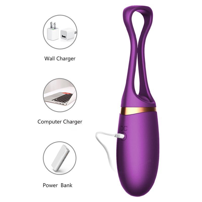 Foxshow - 63-00002 - Vibrating silicone Love egg - Remote control - Rechargeable - 10 function - Voice Control - Colour box