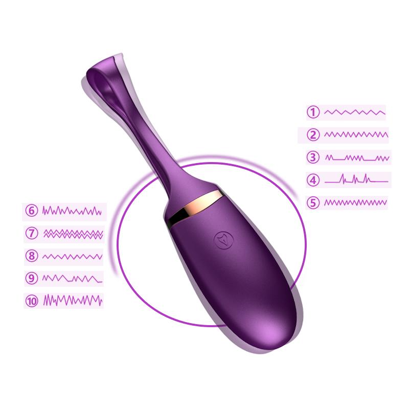 Foxshow - 63-00002 - Vibrating silicone Love egg - Remote control - Rechargeable - 10 function - Voice Control - Colour box