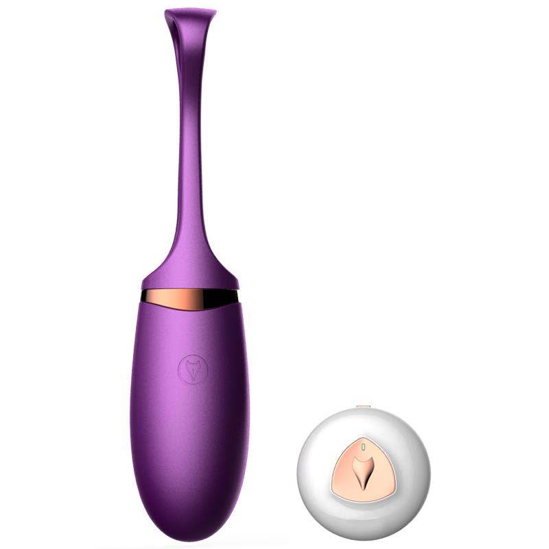 Foxshow - 63-00002 - Vibrating silicone Love egg - Remote control - Rechargeable - 10 function - Voice Control - Colour box