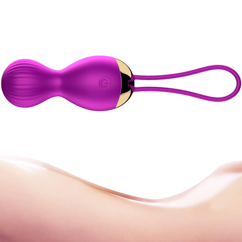 Foxshow - 63-00004 - Remote control  Kegel ball -  1 ball version - 7 Function - Rechargeable - 15 cm - Luxury Giftbox - Purple