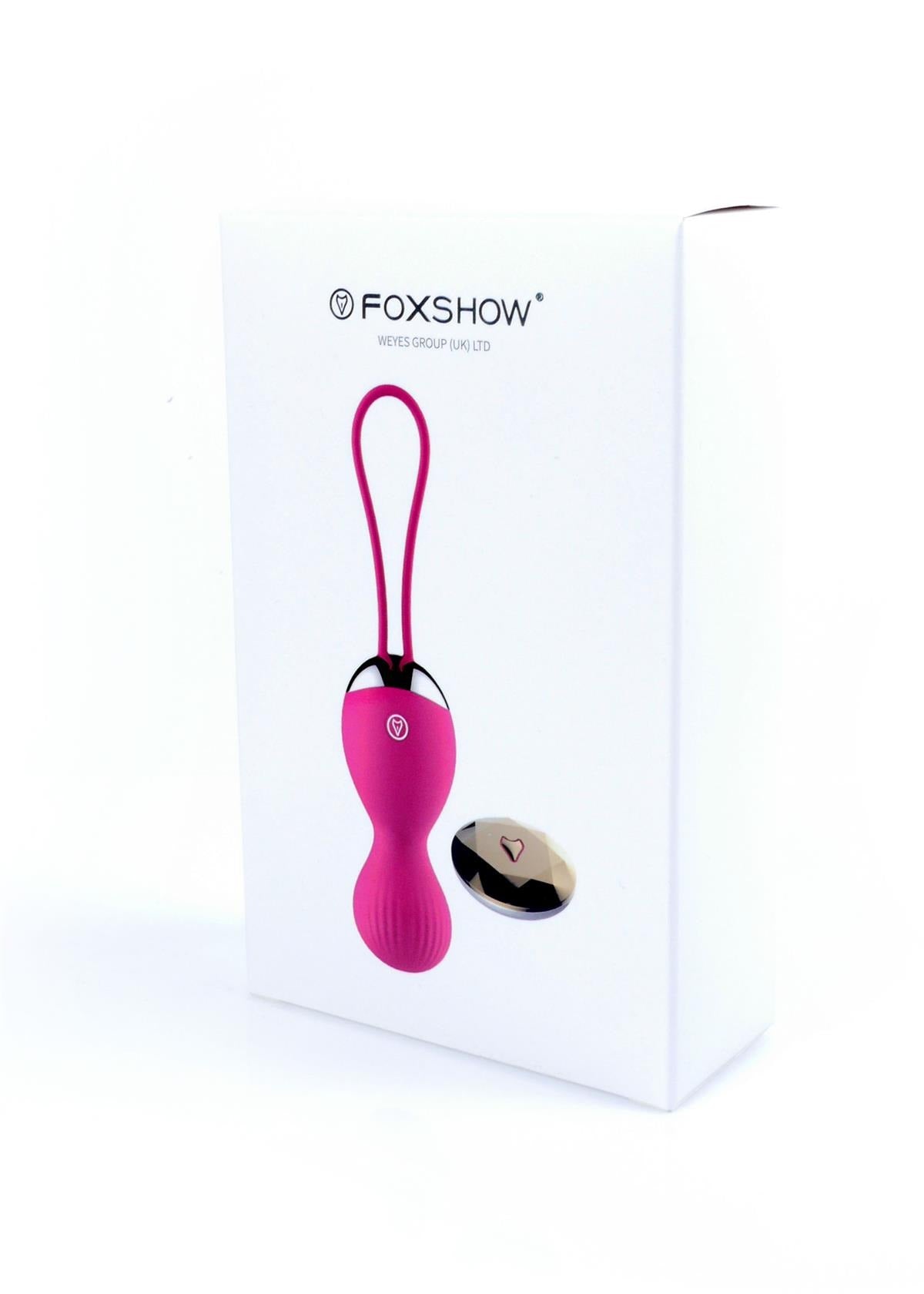 Foxshow - 63-00004 - Remote control Kegel ball - 1 ball version - 7 Function - Rechargeable - 15 cm - Luxury Giftbox - Purple