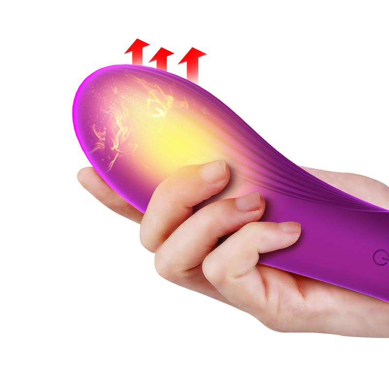 Foxshow - 63-00005 - Remote control Panty vibrator - Heat function - Voice control function - 10 Function - Rechargeable - 9 cm x 9 cm - Luxury Giftbox - Purple