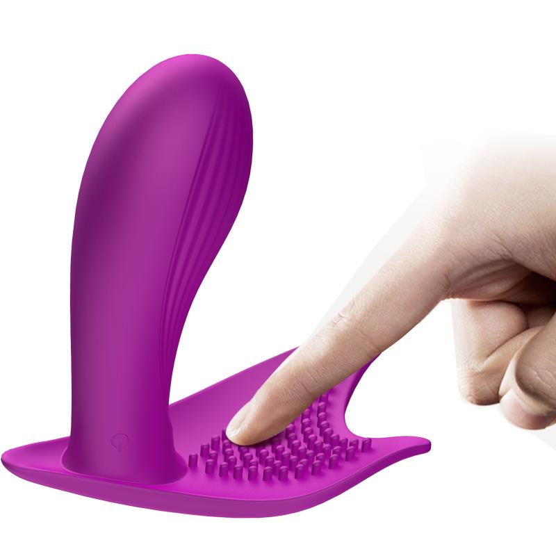 Foxshow - 63-00005 - Remote control  Panty vibrator - Heat function - Voice control function - 10 Function - Rechargeable - 9 cm x 9 cm - Luxury Giftbox - Purple