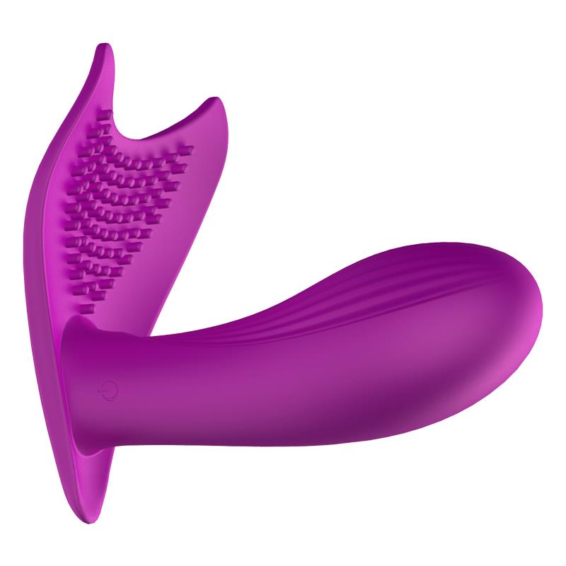 Foxshow - 63-00005 - Remote control  Panty vibrator - Heat function - Voice control function - 10 Function - Rechargeable - 9 cm x 9 cm - Luxury Giftbox - Purple