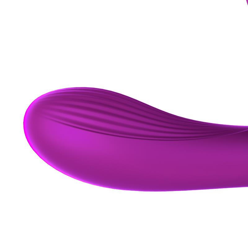 Foxshow - 63-00005 - Remote control Panty vibrator - Heat function - Voice control function - 10 Function - Rechargeable - 9 cm x 9 cm - Luxury Giftbox - Purple