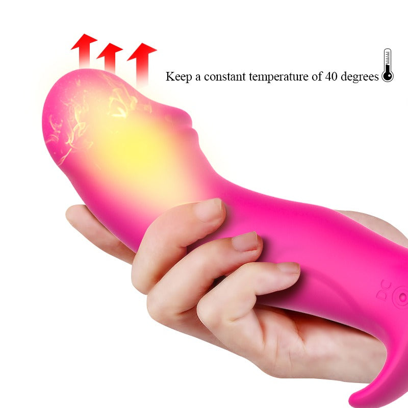 Foxshow - 63-00006 - Remote control  Panty vibrator - Heat function - Voice control function - 10 Function - Rechargeable - 12,5 cm x 9 cm - Luxury Giftbox - Purple