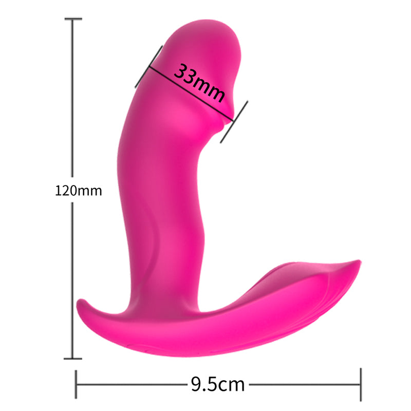 Foxshow - 63-00006 - Remote control  Panty vibrator - Heat function - Voice control function - 10 Function - Rechargeable - 12,5 cm x 9 cm - Luxury Giftbox - Purple