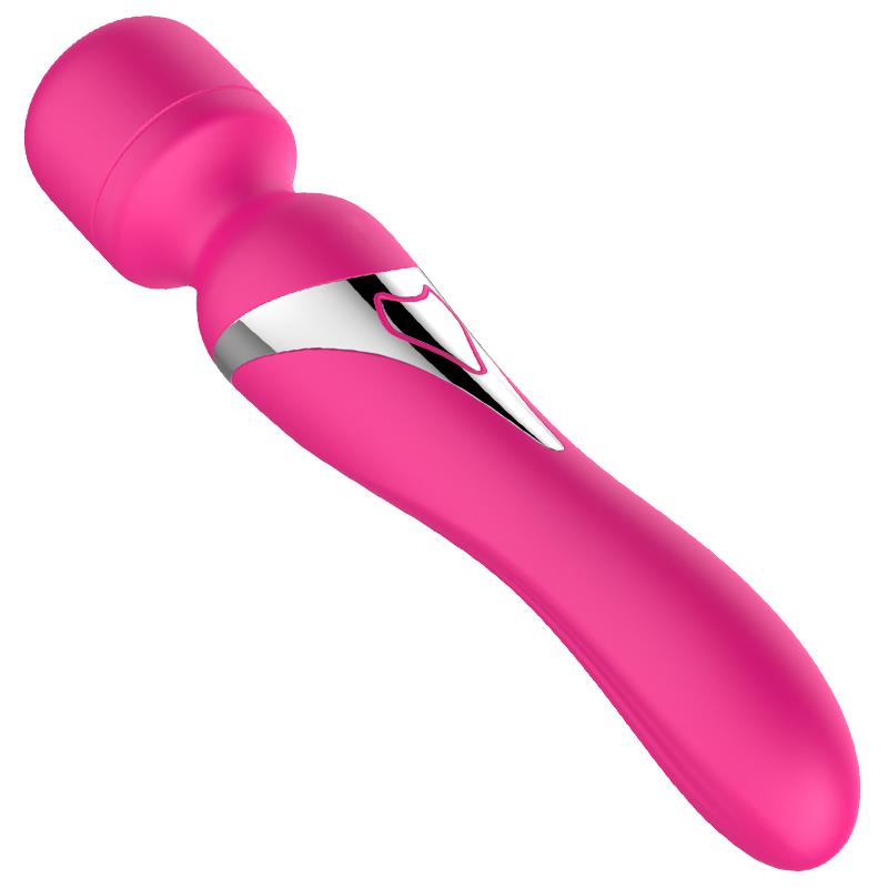 Foxshow - 63-00011 - Dual Massager - Design G spot Vibrator - 22,6 cm - 7 Pulsation modes and  7 Function - Rechargeable  - width 3,2/ 4,2 cm  - Luxury Giftbox - Pink