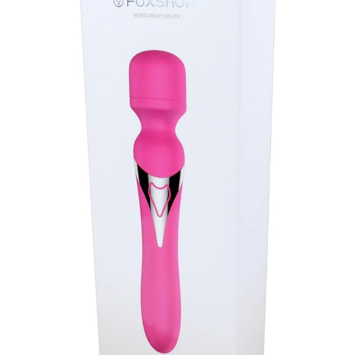Foxshow - 63-00011 - Dual Massager - Design G spot Vibrator - 22,6 cm - 7 Pulsation modes and 7 Function - Rechargeable - width 3,2/ 4,2 cm - Luxury Giftbox - Pink