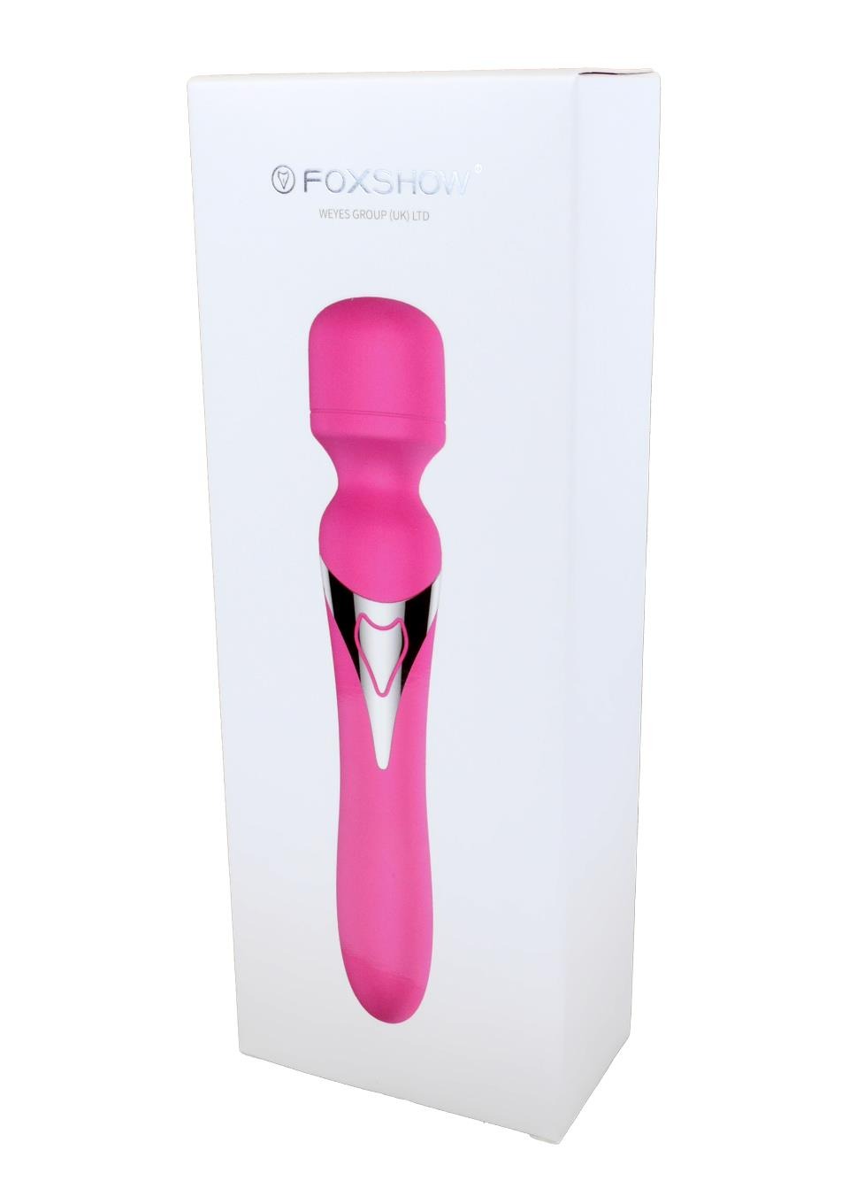 Foxshow - 63-00011 - Dual Massager - Design G spot Vibrator - 22,6 cm - 7 Pulsation modes and 7 Function - Rechargeable - width 3,2/ 4,2 cm - Luxury Giftbox - Pink
