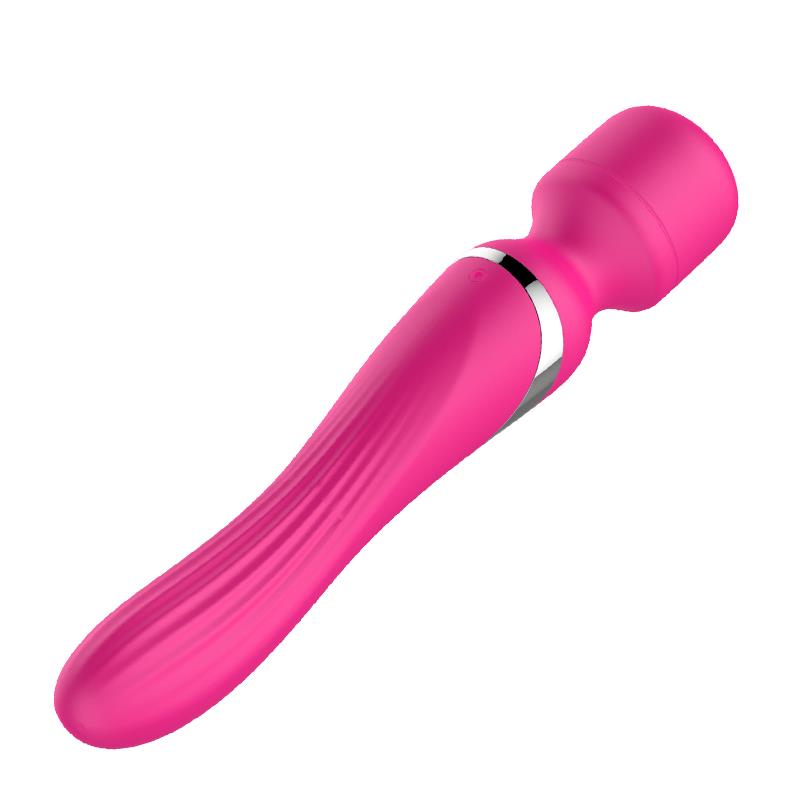 Foxshow - 63-00011 - Dual Massager - Design G spot Vibrator - 22,6 cm - 7 Pulsation modes and  7 Function - Rechargeable  - width 3,2/ 4,2 cm  - Luxury Giftbox - Pink