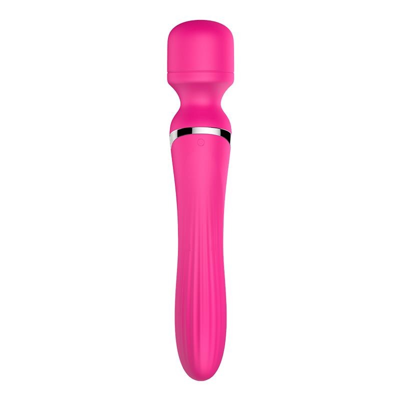 Foxshow - 63-00011 - Dual Massager - Design G spot Vibrator - 22,6 cm - 7 Pulsation modes and  7 Function - Rechargeable  - width 3,2/ 4,2 cm  - Luxury Giftbox - Pink