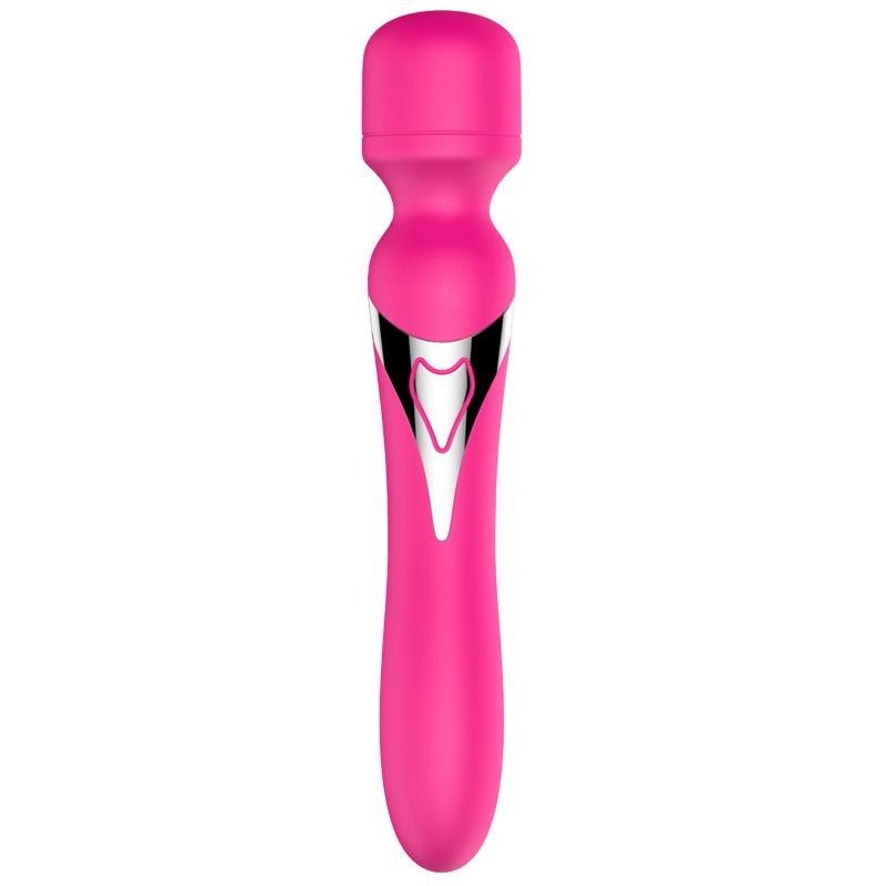 Foxshow - 63-00011 - Dual Massager - Design G spot Vibrator - 22,6 cm - 7 Pulsation modes and  7 Function - Rechargeable  - width 3,2/ 4,2 cm  - Luxury Giftbox - Pink