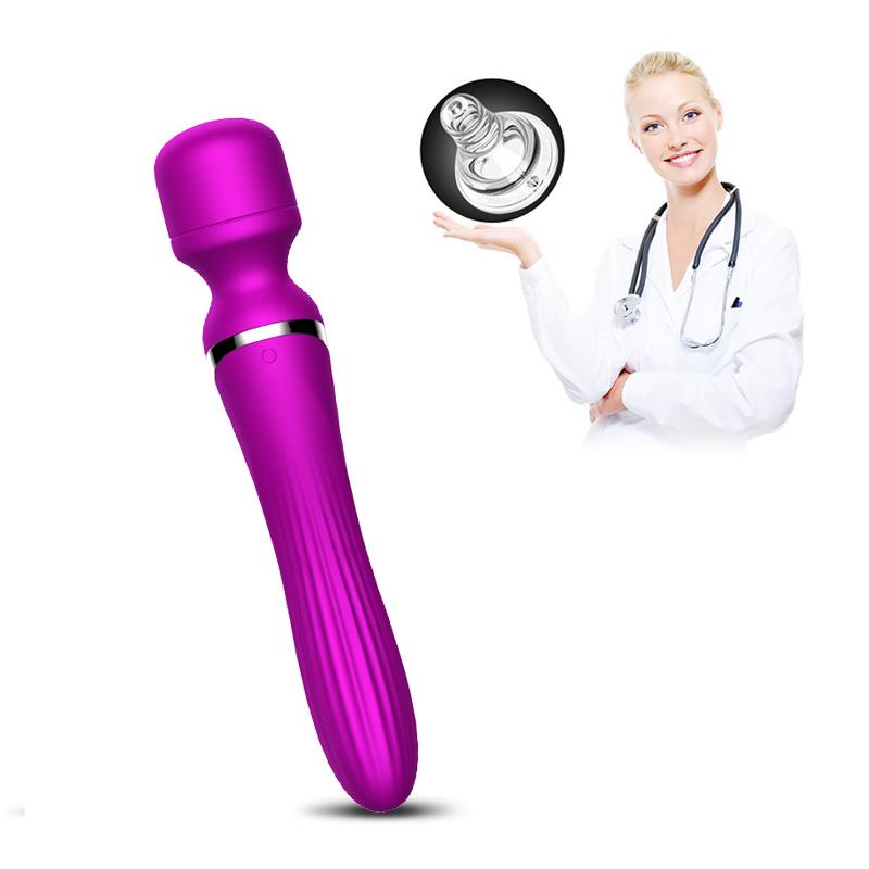 Foxshow - 63-00012 - Dual Massager - Design G spot Vibrator - 22,6 cm - 7 Pulsation modes and 7 Function - Rechargeable - width 3,2/ 4,2 cm - Luxury Giftbox - Purple