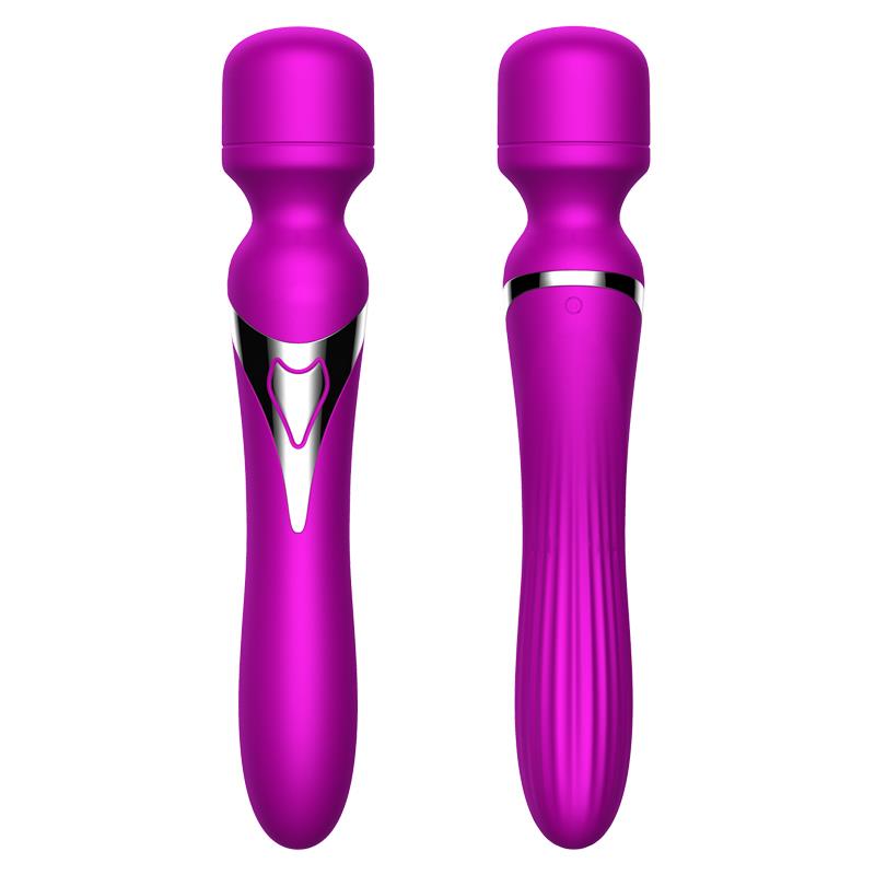 Foxshow - 63-00012 - Dual Massager - Design G spot Vibrator - 22,6 cm - 7 Pulsation modes and 7 Function - Rechargeable - width 3,2/ 4,2 cm - Luxury Giftbox - Purple