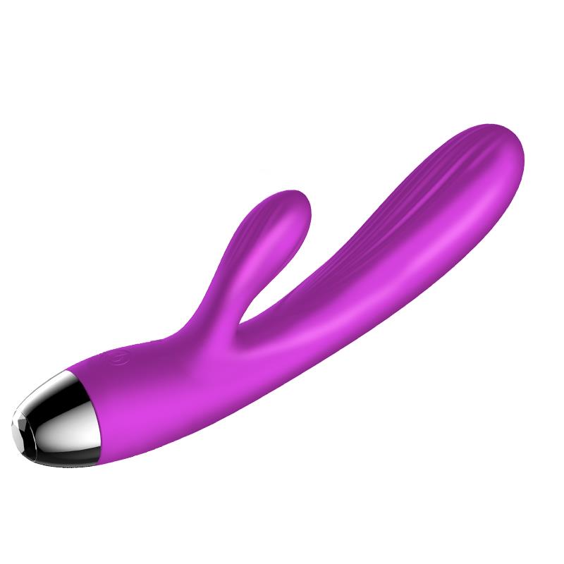 Foxshow - 63-00014 - g spot Vibrator-Silicone Vibrator - Pulsator - USB - 7 + 7 Function / Heating - Luxury colour box - Purple