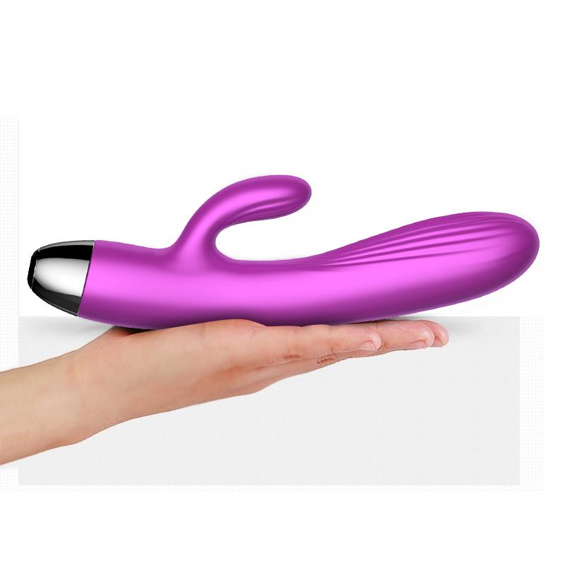Foxshow - 63-00014 - g spot Vibrator-Silicone Vibrator - Pulsator - USB - 7 + 7 Function / Heating - Luxury colour box - Purple