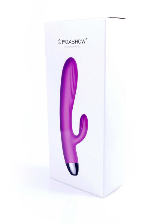 Foxshow - 63-00014 - g spot Vibrator-Silicone Vibrator - Pulsator - USB - 7 + 7 Function / Heating - Luxury colour box - Purple