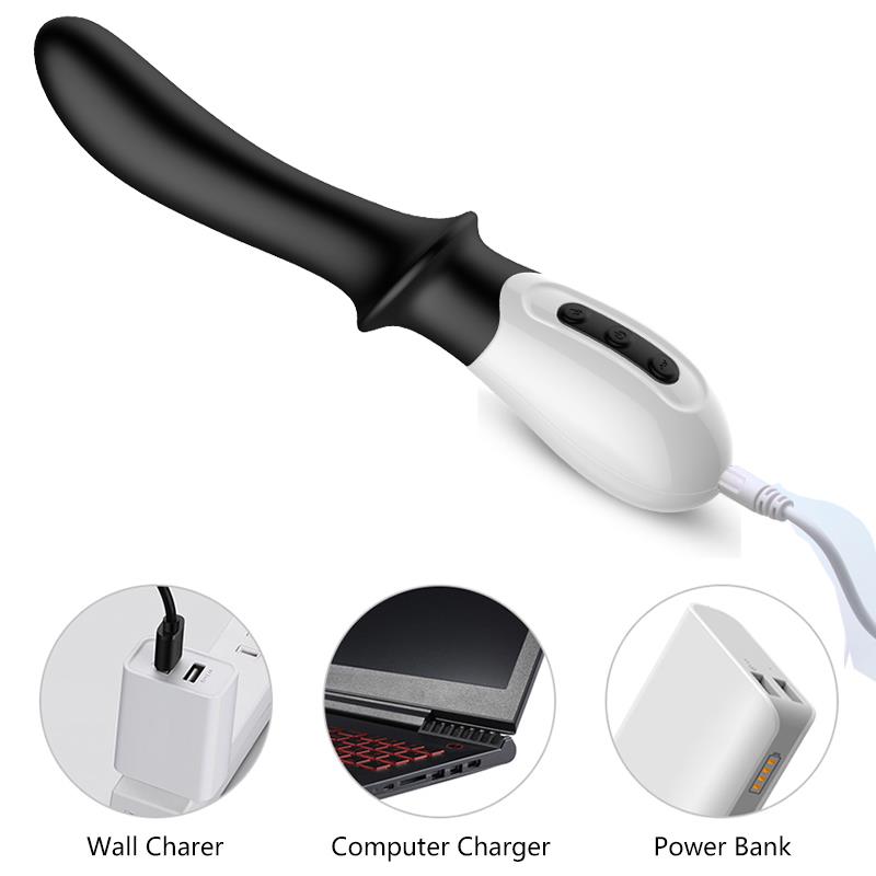 Foxshow - 63-00015 - Design G spot Vibrator - 20 cm - Heat function - 10 Function - Rechargeable - Luxury Giftbox - Black