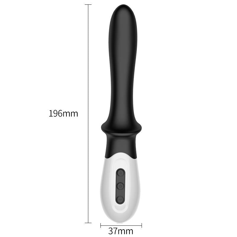 Foxshow - 63-00015 - Design G spot Vibrator - 20 cm - Heat function - 10 Function - Rechargeable  - Luxury Giftbox - Black