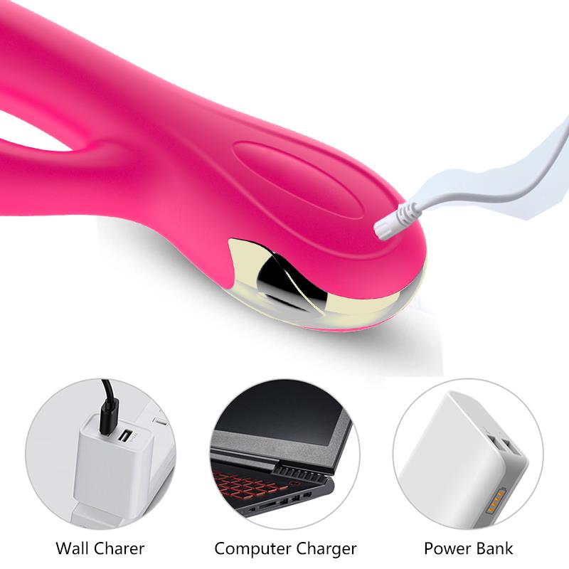 Foxshow - 63-00016 - Victorua G spot Vibrator-Silicone Vibrator  - USB - 7 Function + Booster / Heating - Luxury colour box - Pink