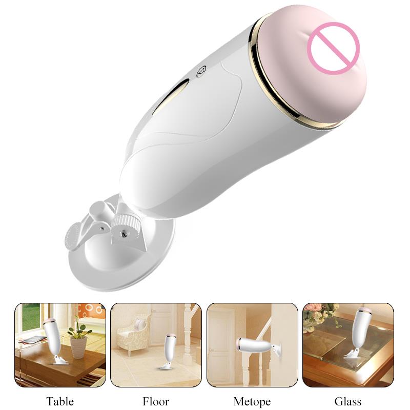 Foxshow - 63-00017 - Vibrating Masturbator Cup - Big heavy size - 7 Function + Interactive Function Voice Talk Mode - Rechargeable - Luxury Giftbox - Black