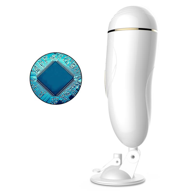 Foxshow - 63-00017 - Vibrating Masturbator Cup - Big heavy size - 7 Function + Interactive Function Voice Talk Mode - Rechargeable - Luxury Giftbox - Black