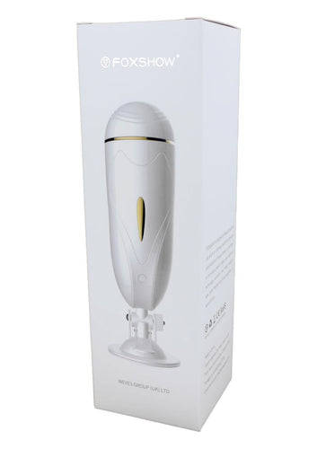 Foxshow - 63-00017 - Vibrating Masturbator Cup - Big heavy size - 7 Function + Interactive Function Voice Talk Mode - Rechargeable - Luxury Giftbox - Black