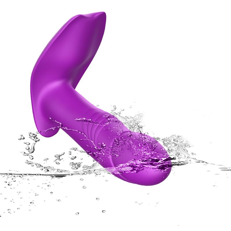 Foxshow - 63-00025 - Stimulator-Silicone Panty Vibrator USB 7 Function / Heating / Impact function - Luxury Giftbox - Purple