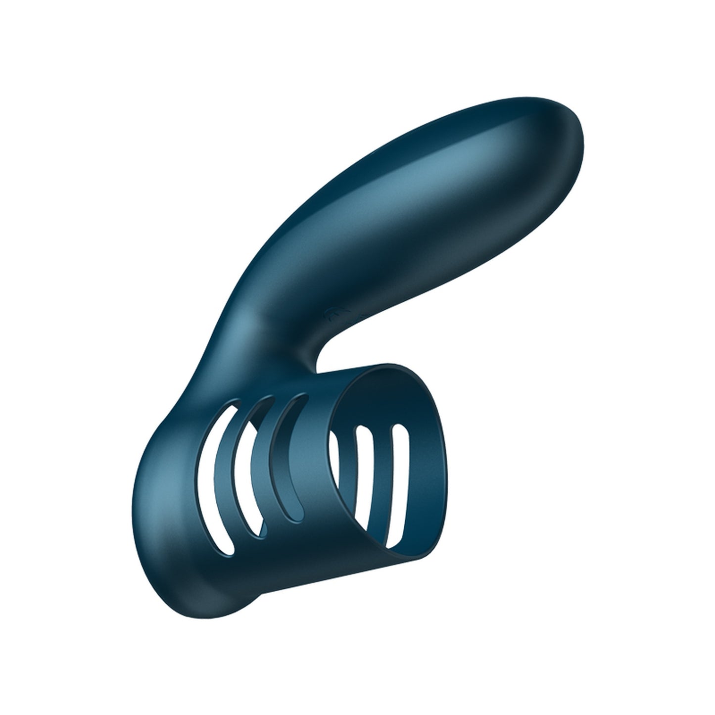 Foxshow - 63-00026 - Vibrating Silicone Cockring Blue - USB - 7 Function