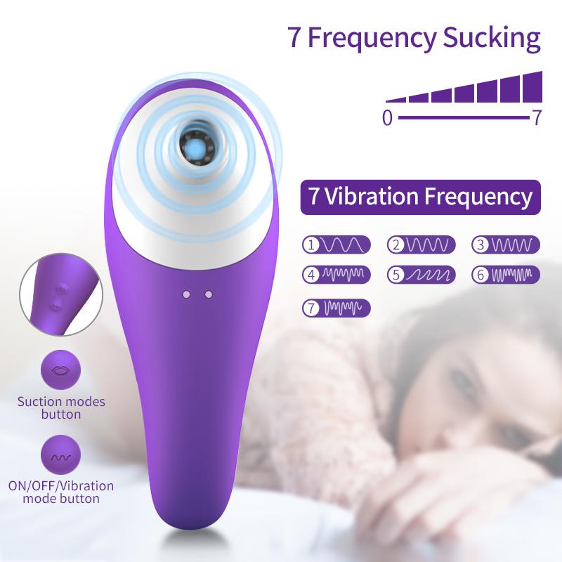 Foxshow - 63-00029 - Robert - Air sucker - Oral sucker - Design sucker - 7 Function - Rechargeable - Luxury Giftbox - Purple