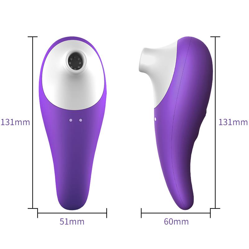 Foxshow - 63-00029 - Robert - Air sucker - Oral sucker - Design sucker - 7 Function - Rechargeable - Luxury Giftbox - Purple