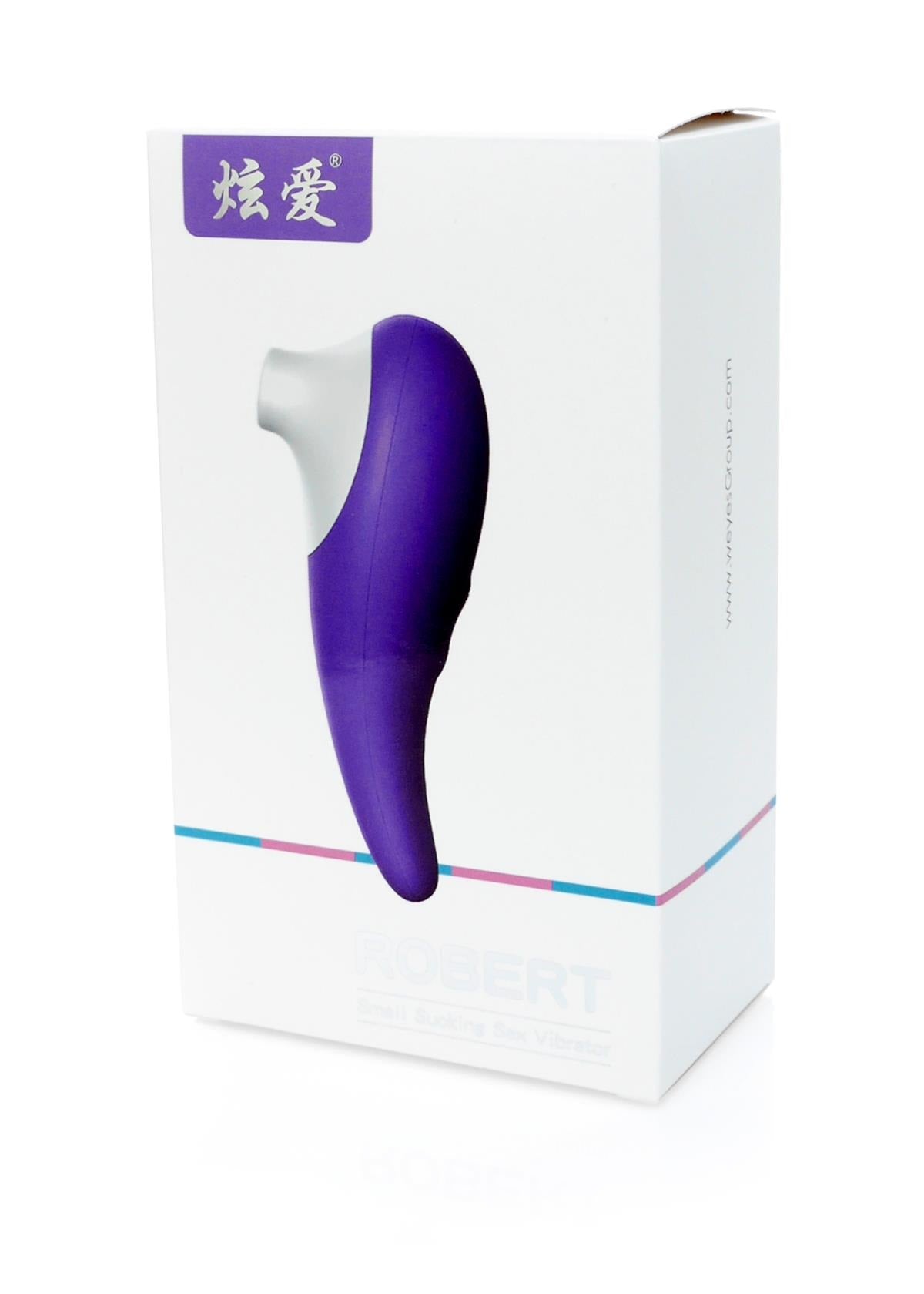 Foxshow - 63-00029 - Robert - Air sucker - Oral sucker - Design sucker - 7 Function - Rechargeable - Luxury Giftbox - Purple