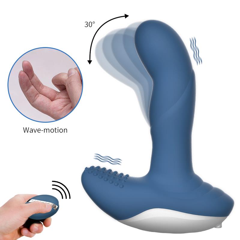 Foxshow - 63-00032 - Design G spot Vibrator - 13,5 cm - Heat function - 7 Function - Rechargeable  - Luxury Giftbox - Blue