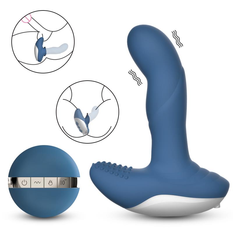 Foxshow - 63-00032 - Design G spot Vibrator - 13,5 cm - Heat function - 7 Function - Rechargeable  - Luxury Giftbox - Blue