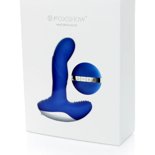 Foxshow - 63-00032 - Design G spot Vibrator - 13,5 cm - Heat function - 7 Function - Rechargeable - Luxury Giftbox - Blue