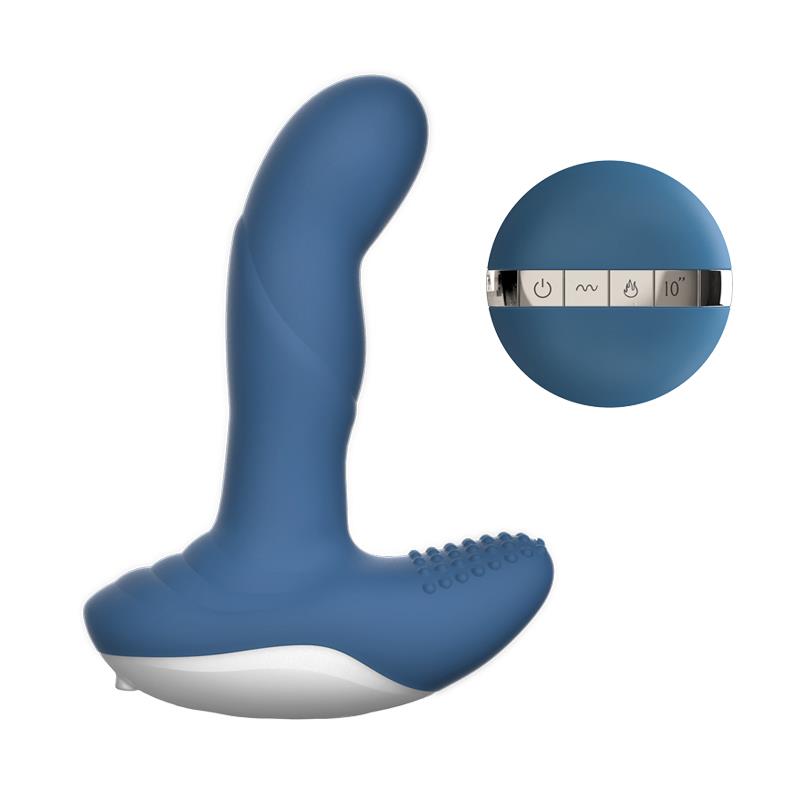 Foxshow - 63-00032 - Design G spot Vibrator - 13,5 cm - Heat function - 7 Function - Rechargeable  - Luxury Giftbox - Blue